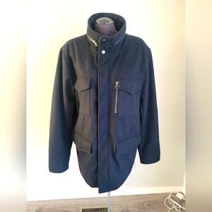 Men's Wool Trench Coat Jacket Size XL